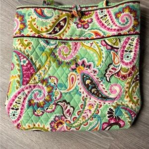 Green Floral Vera Bradley Tote